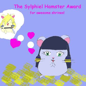 The cutest award I've ever seen!  Hamster!